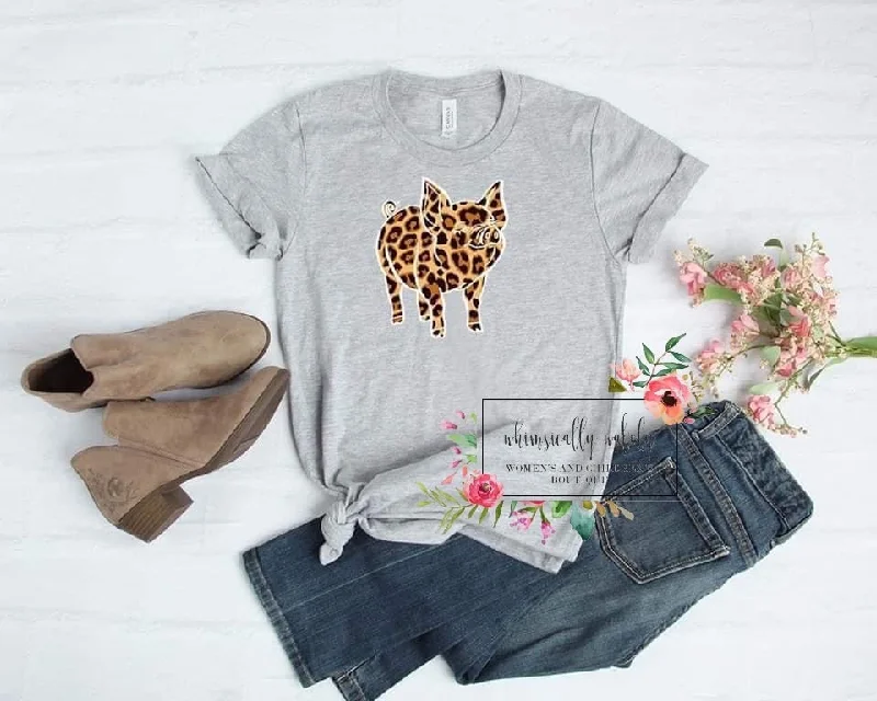 Leopard pig tee