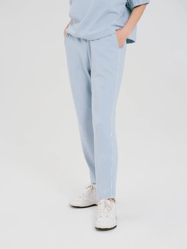 Simple Casual Nine-Quarter Pants-Light Blue