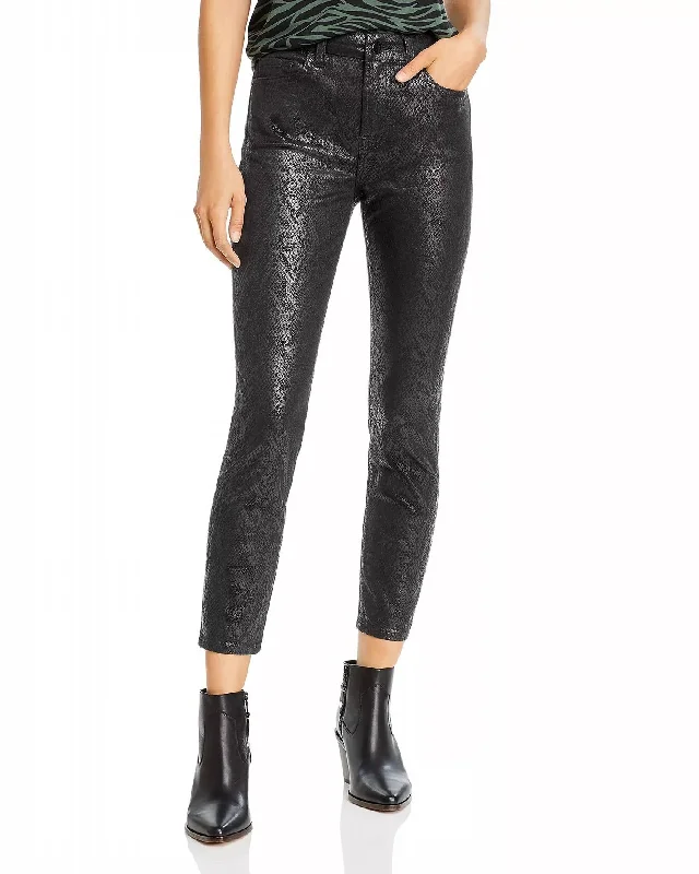 Coated Skinny Ankle Jean In Mamba Snake