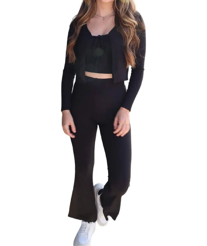 Flare Pants In Black