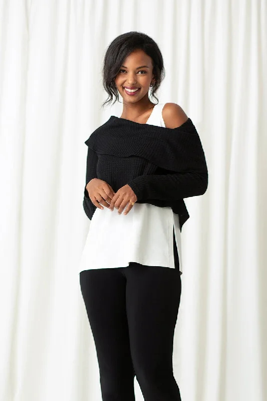 Weight Off Your Shoulder Sweater | Black