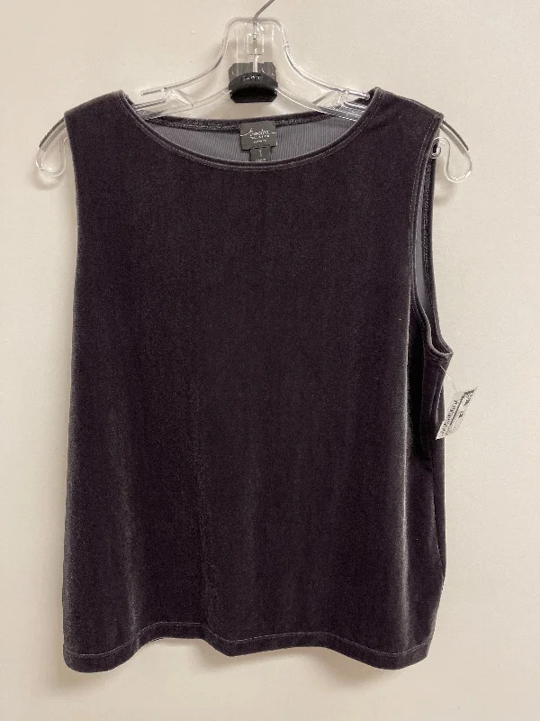 Top Sleeveless By Chicos In Grey, Size: M