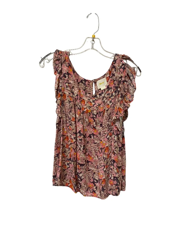 Top Sleeveless By Maeve In Floral Print, Size: S