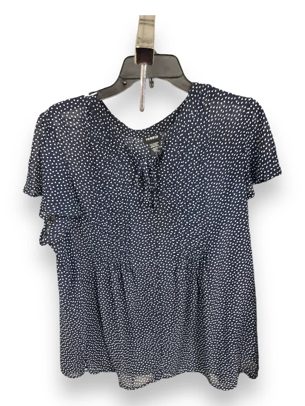 Top Sleeveless By Torrid In Navy, Size: 1x