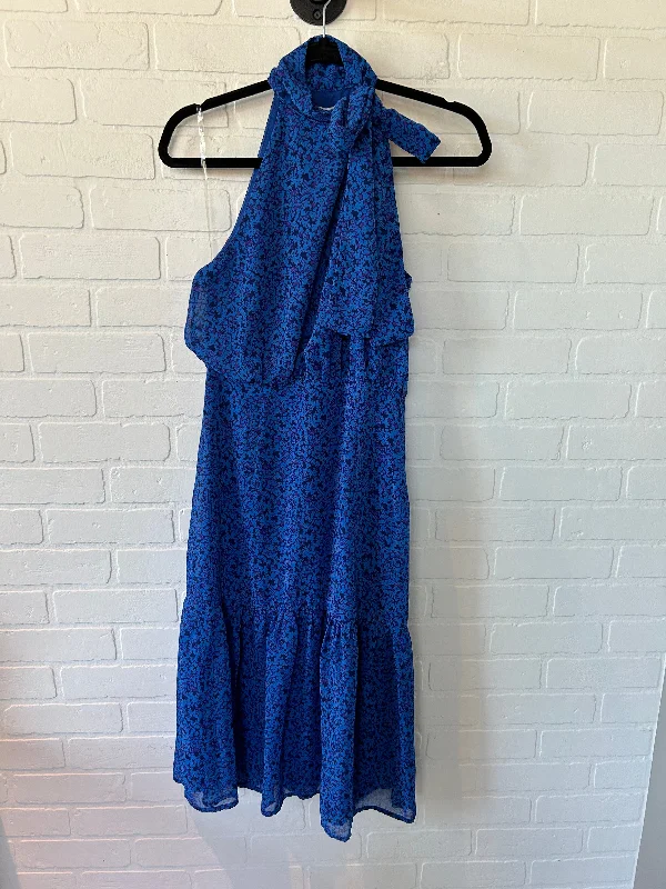 Blue Dress Casual Midi Tcec, Size M