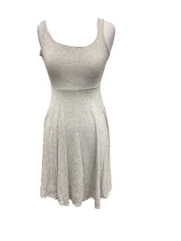 Grey Dress Casual Midi Clothes Mentor, Size Xs