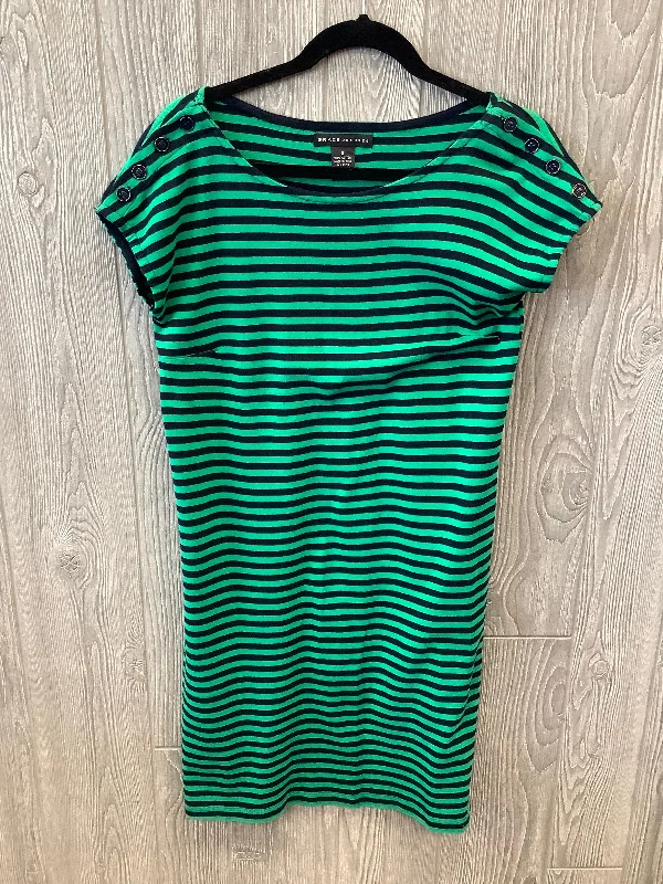 Striped Pattern Dress Casual Midi Clothes Mentor, Size S