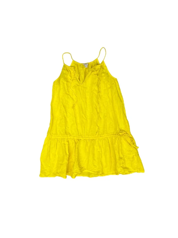 Yellow Dress Casual Midi J. Crew, Size L